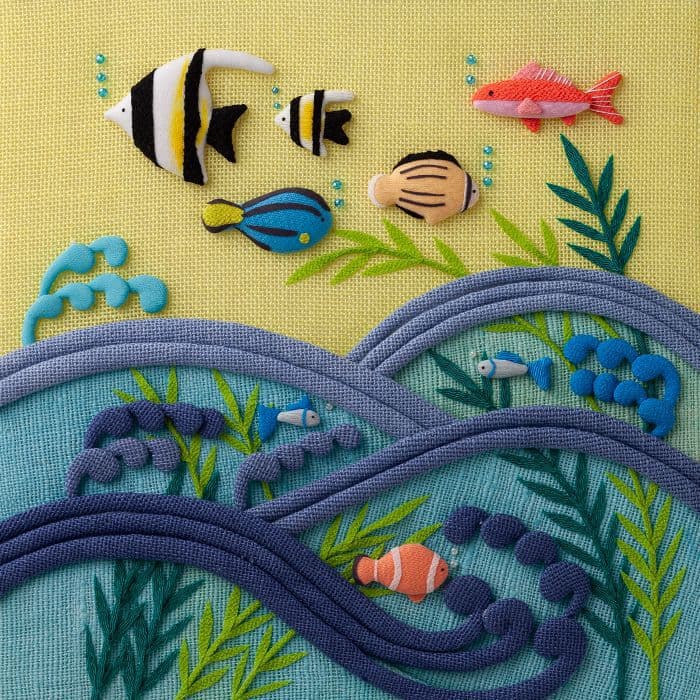 布のイラスト 熱帯魚