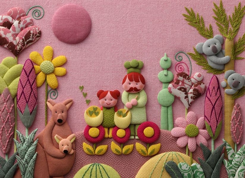 お料理 布カレンダー