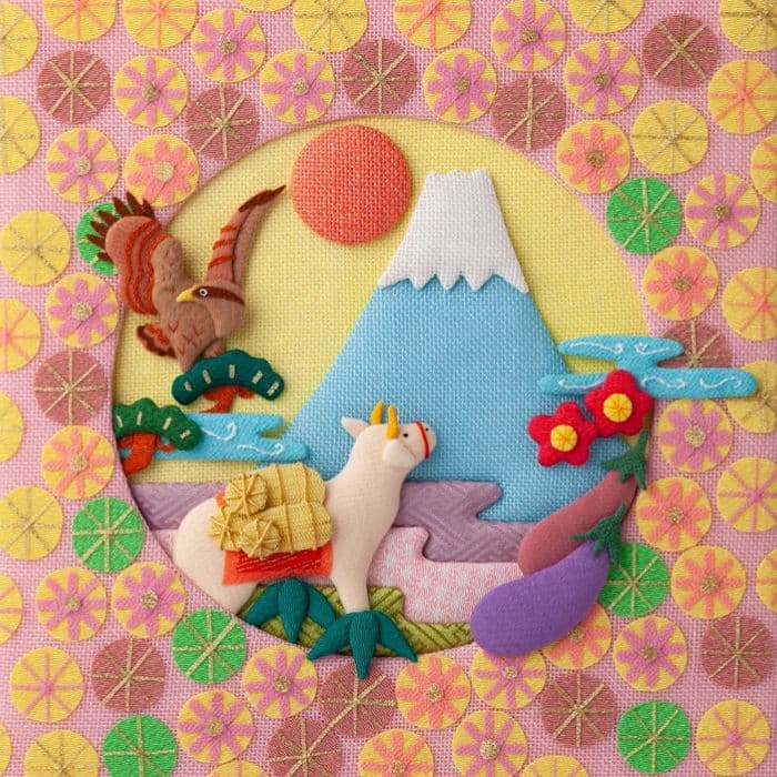 布 イラスト お正月 縁起物